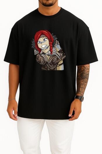 Bahriyeli Collection Oversize Guild Wars 2 Smite 2 Prototype Chest Design Unisex T-Shirt