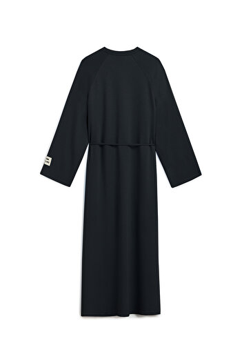 praye Oversize Long Loose Dress Black