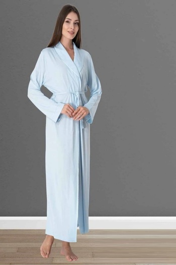 by İGP Long Front Tie Women's Dressing Gown