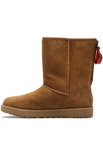 UGG W Classic Short Logo Zip
