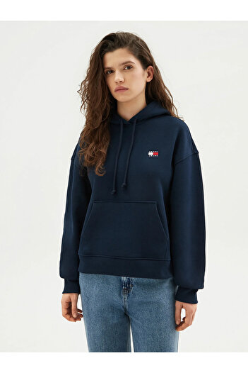 Tommy Hilfiger Plus _Tommyhilfiger Hooded Kangaroo Side Pocket Sweatshirt