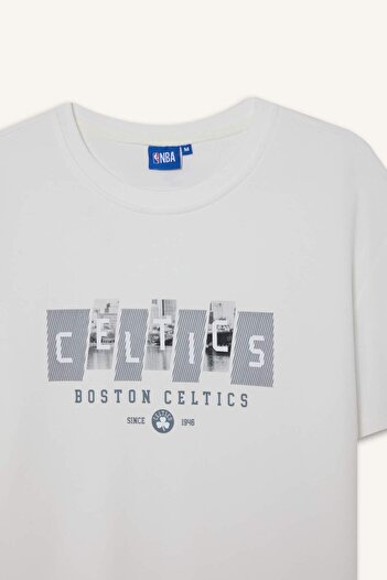 DeFacto Defactofit Nba Boston Celtics Standard Fit Crew Neck Short Sleeve T-Shirt F7785Ax25Au