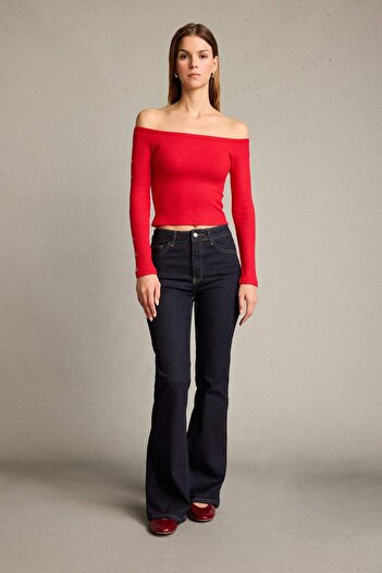 DeFacto Open Shoulder Long Sleeve Blouse G5050Ax25Wn