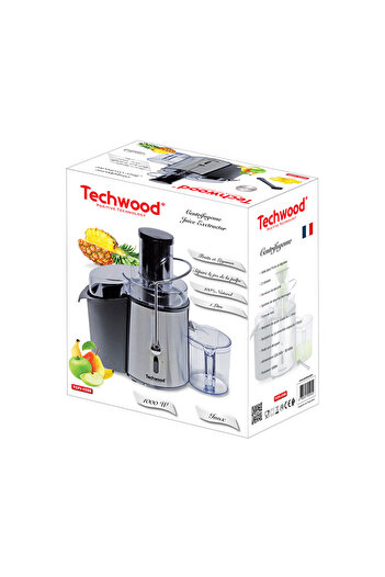 Techwood Juicer TCFI-1556, 1000 W, 2 speeds, 1 l, Steel filter, Black/Stainless steel