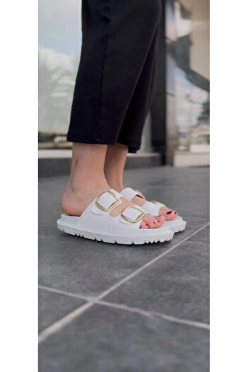 Işıltı kidss Kbtx-1 Kuback White Daily Women's Slippers