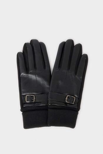 DeFacto Women's Faux Leather Gloves (25 Wn)