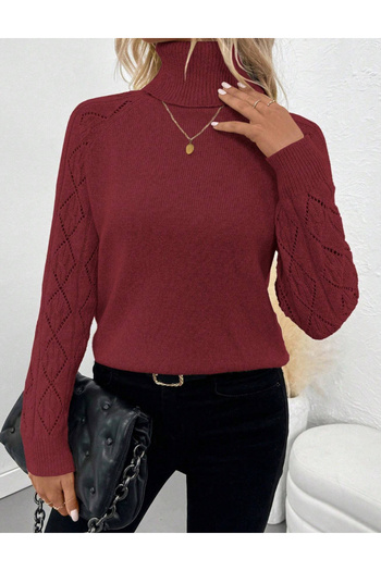 SHEIN sweater, cherry red