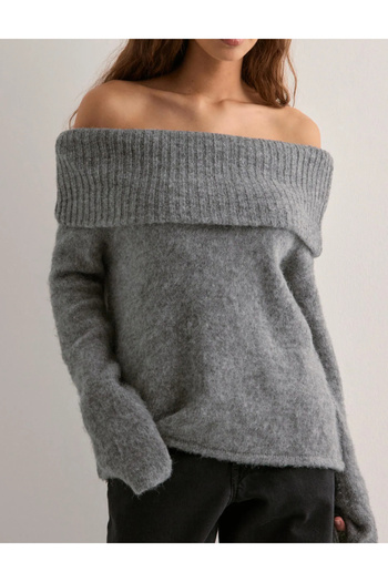 PIECES sweater, gray