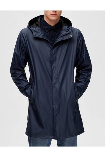 SELECTED rain jacket, navy blue