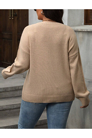 SHEIN Curve+ sweater, beige