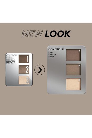 covergirl Easy Breezy Brow Powder Kit – Honey Brown, 3 Shades, Dual Brush, Effortless, 100% Cruelty-Free