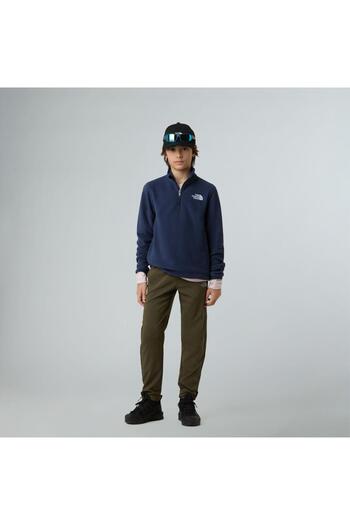 THE NORTH FACE Teen Glacıer 1/4 Zippered Young Children's Glacier Fleece Navy Blue-Xl