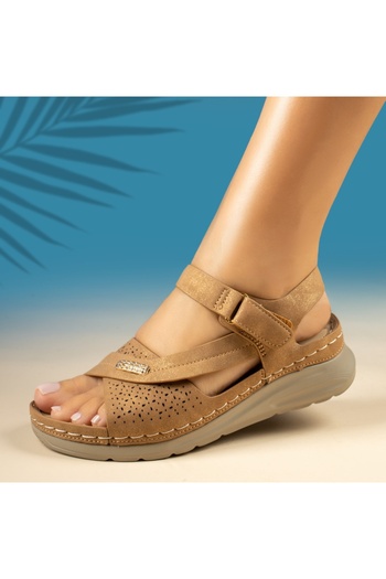 BMoD Brown women's platform sandals MOD13904