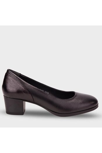 Forelli Orse 53409 Black Genuine Leather Heeled Women's Shoes