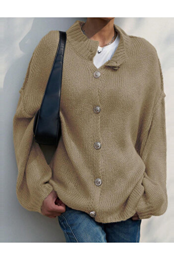 SHEIN button-up sweater, khaki