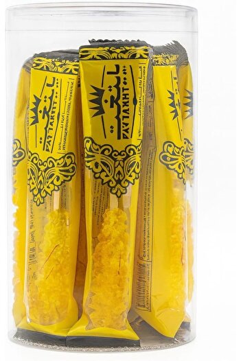 nicense Premium Saffron Rock Candy Stirrers – Pack of 12 – Natural Crystalized Sugar with Saffro