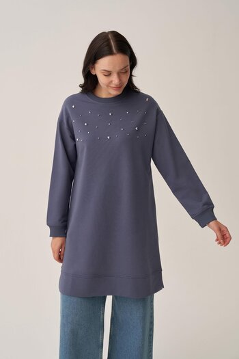 ALLDAY Blue-cotton drop sweat
