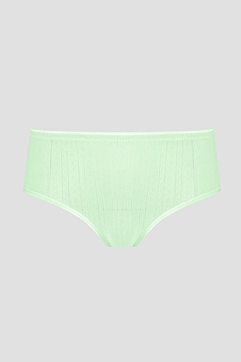LOYA Green Cotton High Waist Panties