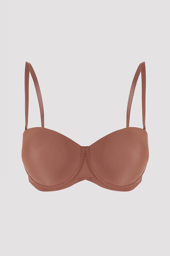 LOYA Brown Latina Push-Up Strapless Bra