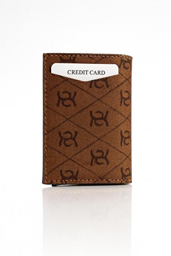 Av A Dos Leather Mechanism Wallet Automatic Cash Compartment Sliding Card Holder Wallet Black