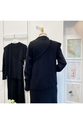 Faya Boutique Black Sweater Knit Dress