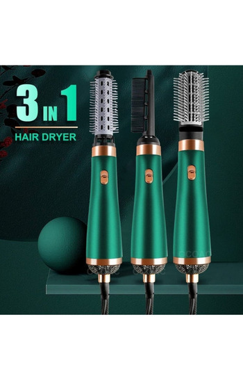 Generic Rotating 3‑in‑1 Hot‐Air Brush Dryer with Auto‑Curl & Volumizing Comb Styler