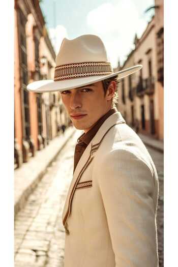 LAGRANZE Vintage Aboriginal Pattern Cowboy Hat