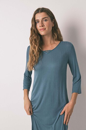 Women'secret Green viscose midi nightgown