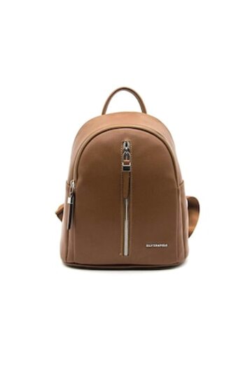 OEM Silver&Polo, -Leather Backpack, Caramel
