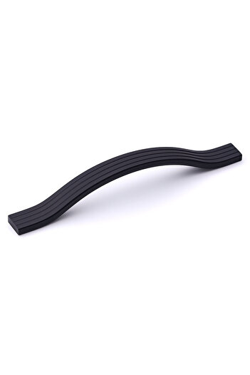 Badem10 Acacia Black Striped Metal 192 mm Furniture Handle Striped Model Durable Long Lasting Modern Design