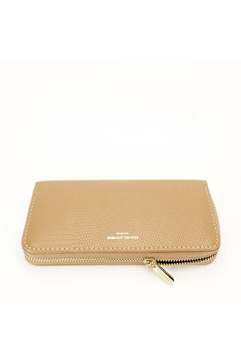 David Jones Women's wallet with reptile print B-P134-510 M0 Camel