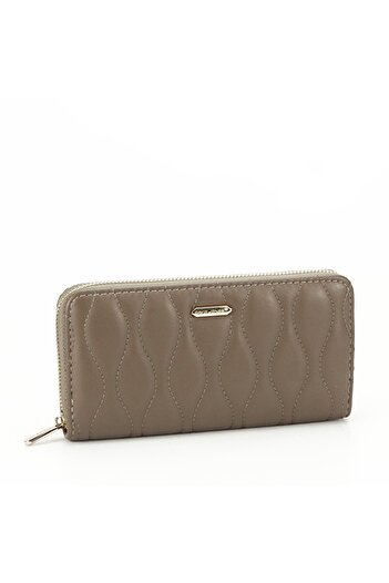 David Jones Women's quilted wallet B-P137-510 M5 Taupe brown