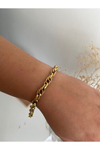 staınless steel Interlocking Ring Model Modern Steel Bracelet