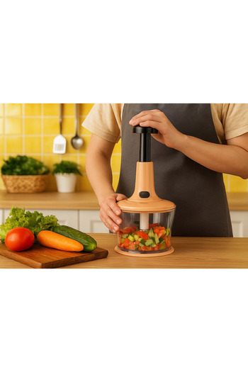 ROYALGROSS El Rondosu 3-Blade Lockable Chopper – Vegetable and Fruit Chopping Attachment, Powder Color
