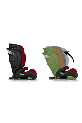 NUKIDO Car seat, removable, washable upholstery, ISOFIX system, 12 headrest adjustment levels, 2 g...