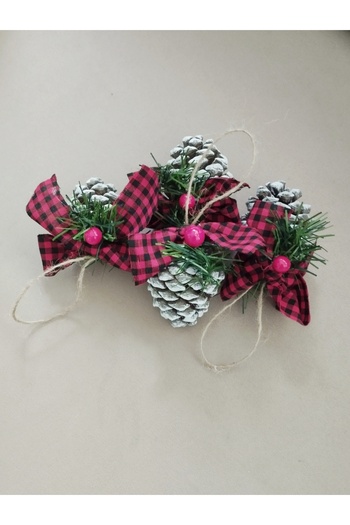 bayram taşcıoğlu home desing 4 Pieces Pine Cone Garland Christmas Ornament Gift Door Wall Decoration