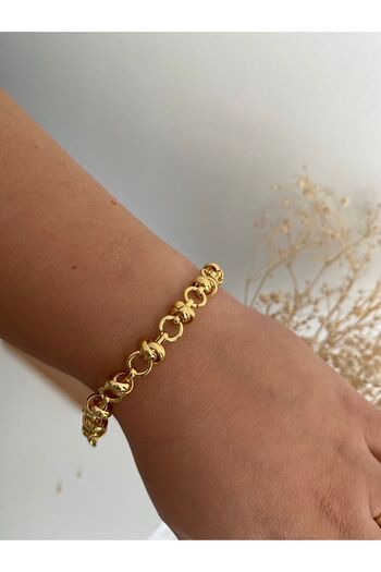 staınless steel Interlocking Ring Model Modern Steel Bracelet