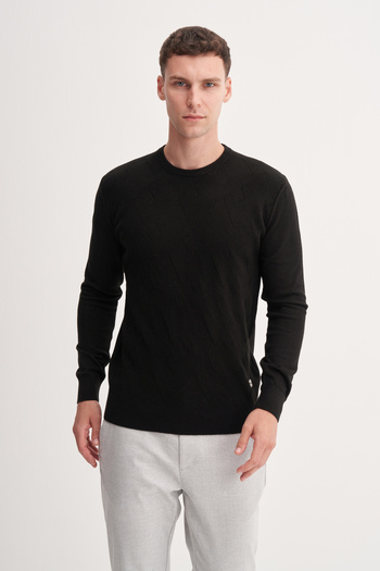 Cazador Slim Fit Soft Touch Basic Crew Neck Sweater-33050