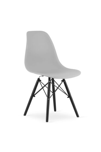 Leobert Scandinavian style chair, Artool, Osaka, PP, wood, gray and black, 46x54x81 cm
