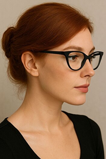 ESRADA Darell Black Matte Blue Light Protection Glasses 8401 52-16-135