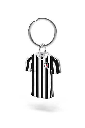 Beşiktaş Licensed Black and White Stick-On Jersey Keychain Eagle with Wooden Box