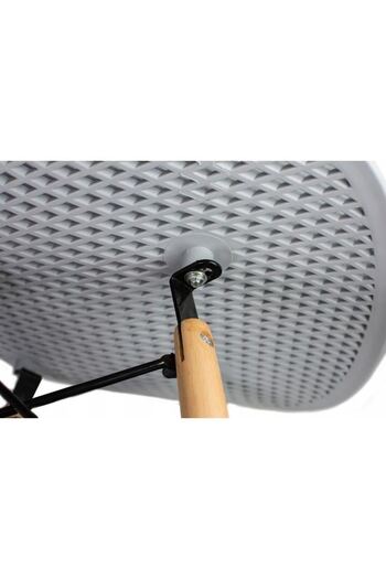 jumi Scandinavian style chair, PP, wood, gray, 45x56x77 cm, Cava