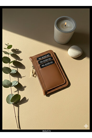 Ayleen Ayz Faux Leather 6 Card Holder and Zippered Coin Compartment Card Holder Wallet