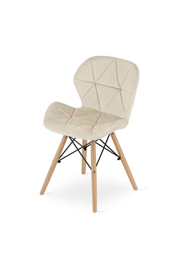 Leobert Scandinavian style chair, Artool, Lago, velvet, wood, beige, 47x52x74 cm