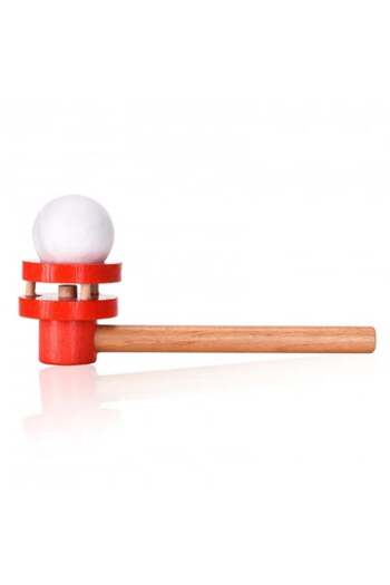 Micostore Wooden Kendama, Japanese Dexterity Toy, 19 cm, Red