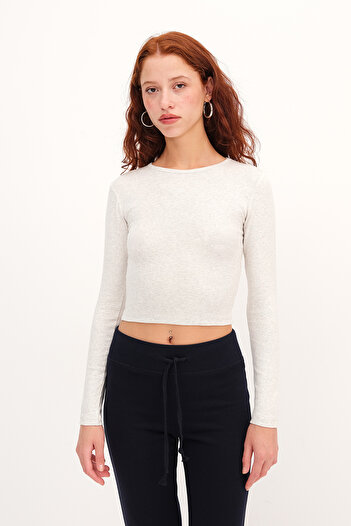 Addax Long Sleeve Basic Blouse B1845