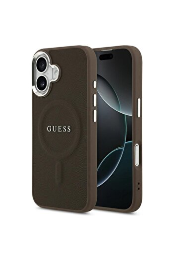 Guess Original iPhone 17 Hardcase Classic Logo MagSafe, Brown