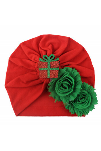Superbaby Turban hat with poppies and Christmas characters