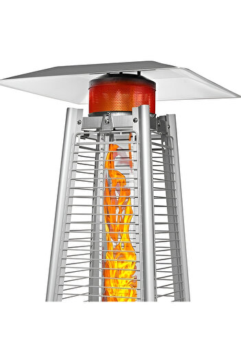 TOSCANA U Outdoor Gas Fireplace and Heater with Quartz Glass Tube for Outdoor Patio Gardens and Restaurants