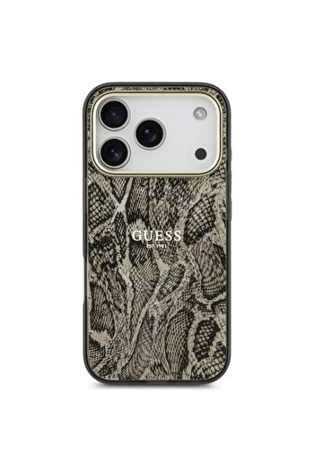 Guess Original Case iPhone 17 Pro Python Pattern MagSafe, Brown